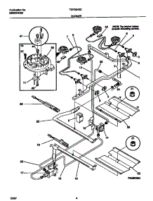 03 - Burner parts for Frigidaire Range TGF354SCWD from AppliancePartsPros.com