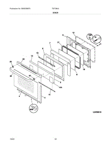 11 - Door parts for Tappan Range TGF364ASF from AppliancePartsPros.com
