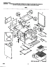 04 - Body parts for Frigidaire Range TGF365CHTB from AppliancePartsPros.com