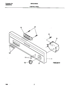 02 - Control Panel parts for Frigidaire Dishwasher MDR251RHS0 from AppliancePartsPros.com