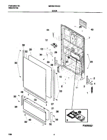 03 - Door parts for Frigidaire Dishwasher MDR251RHS0 from AppliancePartsPros.com