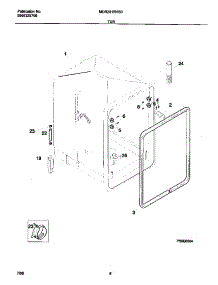 04 - Tub parts for Frigidaire Dishwasher MDR251RHS0 from AppliancePartsPros.com