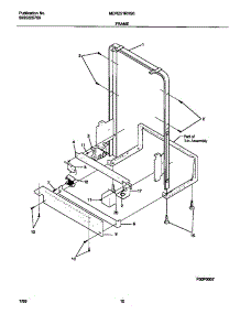 06 - Frame parts for Frigidaire Dishwasher MDR251RHS0 from AppliancePartsPros.com