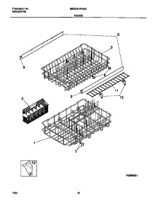 07 - Rack parts for Frigidaire Dishwasher MDR251RHS0 from AppliancePartsPros.com