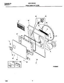 03 - Front Panel / Lint Filter parts for Frigidaire Dryer MDE216REW2 from AppliancePartsPros.com