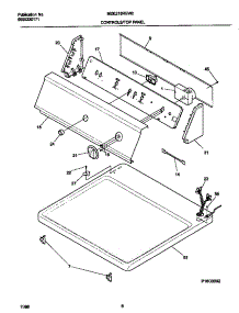 04 - Controls / Top Panel parts for Frigidaire Dryer MDE216REW2 from AppliancePartsPros.com