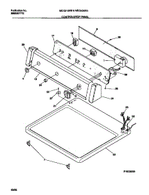 04 - Controls / Top Panel parts for Frigidaire Dryer MDG216RBW1 from AppliancePartsPros.com