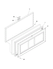 Universal / Multiflex (Frigidaire) Freezer Door parts for Frigidaire Freezer CFC07M1AW3 from AppliancePartsPros.com