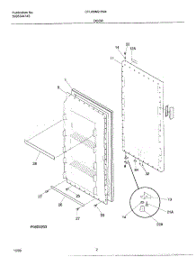 03 - Door parts for Frigidaire Freezer CFU09M2HW4 from AppliancePartsPros.com