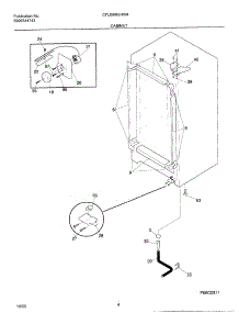 05 - Cabinet parts for Frigidaire Freezer CFU09M2HW4 from AppliancePartsPros.com