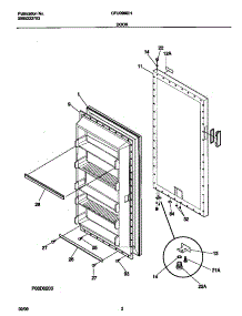 02 - Door parts for Frigidaire Freezer CFU09M2HW3 from AppliancePartsPros.com