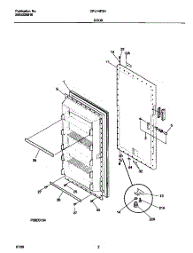 02 - Door parts for Frigidaire Freezer CFU14F3HW0 from AppliancePartsPros.com