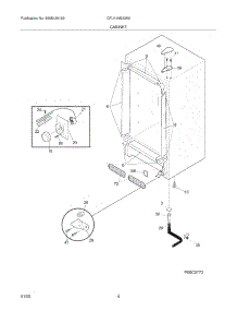05 - Cabinet parts for Frigidaire Freezer CFU14M2AW6 from AppliancePartsPros.com