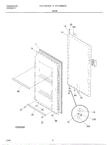 03 - Door parts for Frigidaire Freezer CFU14M2HW1 from AppliancePartsPros.com
