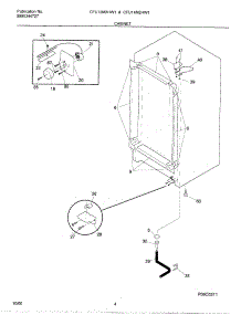 05 - Cabinet parts for Frigidaire Freezer CFU14M2HW1 from AppliancePartsPros.com