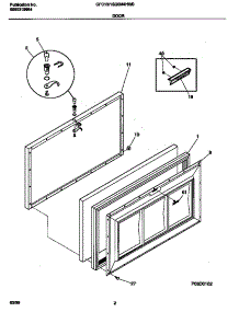 02 - Door parts for Frigidaire Freezer CFC13M4HW0 from AppliancePartsPros.com