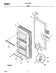 02 - Door parts for Frigidaire Freezer CFU14F3HW1 from AppliancePartsPros.com