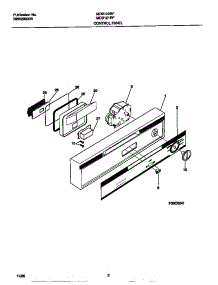 02 - Control Panel parts for Frigidaire Dishwasher MDB120RFM1 from AppliancePartsPros.com