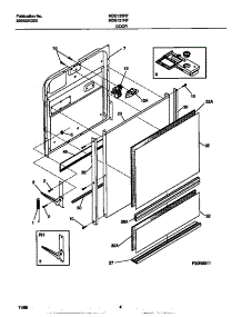 03 - Door parts for Frigidaire Dishwasher MDB120RFM1 from AppliancePartsPros.com