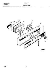 02 - Control Panel parts for Frigidaire Dishwasher MDB121RFM2 from AppliancePartsPros.com