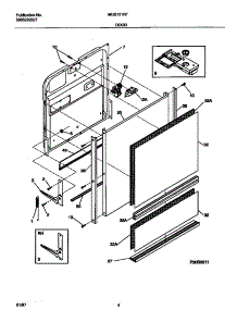 03 - Door parts for Frigidaire Dishwasher MDB121RFM2 from AppliancePartsPros.com
