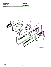 02 - Control Panel parts for Frigidaire Dishwasher MDB121GFR0 from AppliancePartsPros.com