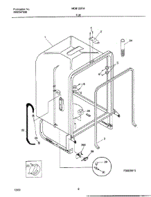 06 - Tub parts for Frigidaire Dishwasher MDB125RHD1 from AppliancePartsPros.com