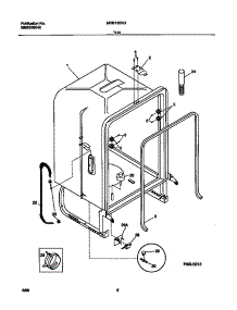 04 - Tub parts for Frigidaire Dishwasher MDB125RGS0 from AppliancePartsPros.com