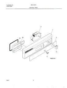 03 - Control Panel parts for Frigidaire Dishwasher MDB125RHB2 from AppliancePartsPros.com