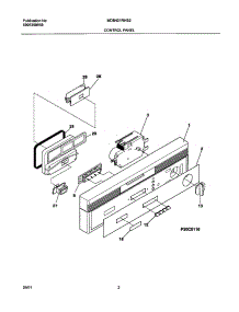 03 - Control Panel parts for White Westinghouse Dishwasher MDB421RHS2 from AppliancePartsPros.com