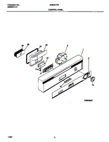 02 - Control Panel parts for Frigidaire Dishwasher MDB421RFR3 from AppliancePartsPros.com