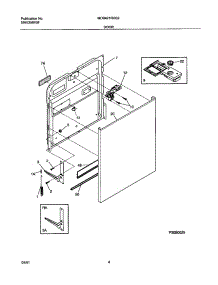 05 - Door parts for White Westinghouse Dishwasher MDB421RHS2 from AppliancePartsPros.com