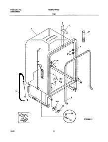 07 - Tub parts for White Westinghouse Dishwasher MDB421RHS2 from AppliancePartsPros.com