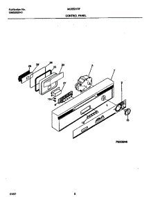 02 - Control Panel parts for Frigidaire Dishwasher MDB531RFR2 from AppliancePartsPros.com