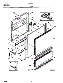 03 - Door parts for Frigidaire Dishwasher MDB531RFR2 from AppliancePartsPros.com