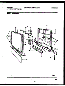 04 - Door Parts parts for Frigidaire Dishwasher MDB222RBM0 from AppliancePartsPros.com