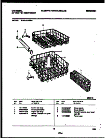 08 - Racks And Trays parts for Frigidaire Dishwasher MDB222RBM0 from AppliancePartsPros.com