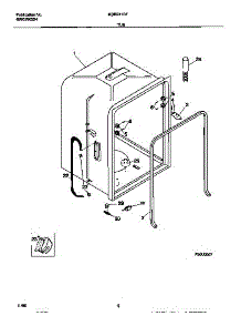 04 - Tub parts for Frigidaire Dishwasher MDB531RFR1 from AppliancePartsPros.com