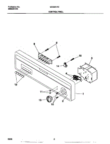 02 - Control Panel parts for Frigidaire Dishwasher MDS251RER0 from AppliancePartsPros.com