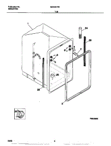 05 - Tub parts for Frigidaire Dishwasher MDS251RER0 from AppliancePartsPros.com
