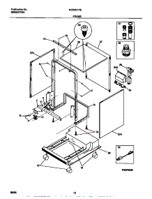 07 - Frame parts for Frigidaire Dishwasher MDS251RER0 from AppliancePartsPros.com