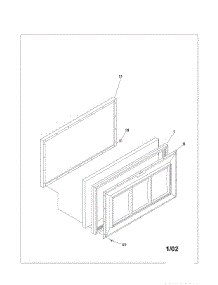 Universal / Multiflex (Frigidaire) Freezer Door parts for Frigidaire Freezer CFC05M0AW1 from AppliancePartsPros.com