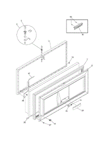 Universal / Multiflex (Frigidaire) Freezer Door parts for Frigidaire Freezer CFC07M4AW6 from AppliancePartsPros.com