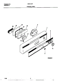 02 - Control Panel parts for Frigidaire Dishwasher MDB121GFR1 from AppliancePartsPros.com