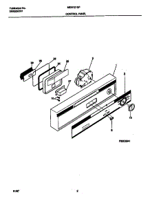 02 - Control Panel parts for Frigidaire Dishwasher MDB121GFR2 from AppliancePartsPros.com