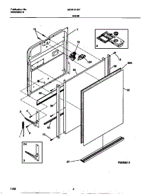 03 - Door parts for Frigidaire Dishwasher MDB121GFR1 from AppliancePartsPros.com