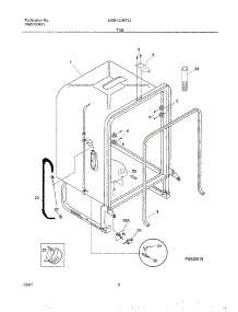 07 - Tub parts for Frigidaire Dishwasher MDB122RFS2 from AppliancePartsPros.com