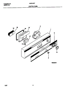 02 - Control Panel parts for Frigidaire Dishwasher MDB124BFS2 from AppliancePartsPros.com