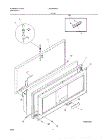 03 - Door parts for Frigidaire Freezer CFC09M4AW0 from AppliancePartsPros.com