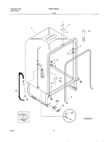07 - Tub parts for Frigidaire Dishwasher MDB124BJB1 from AppliancePartsPros.com